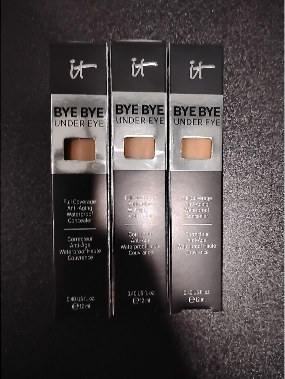 3 Pack IT Cosmetics Bye Bye Under - Full Sized - 35.5 Rich W